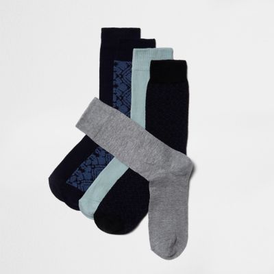 Navy and blue socks pack